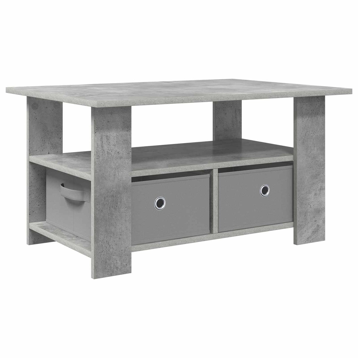 Tavolino da salotto con cassetto Grigio cemento 77 x 55 x 42 cm | homemem39