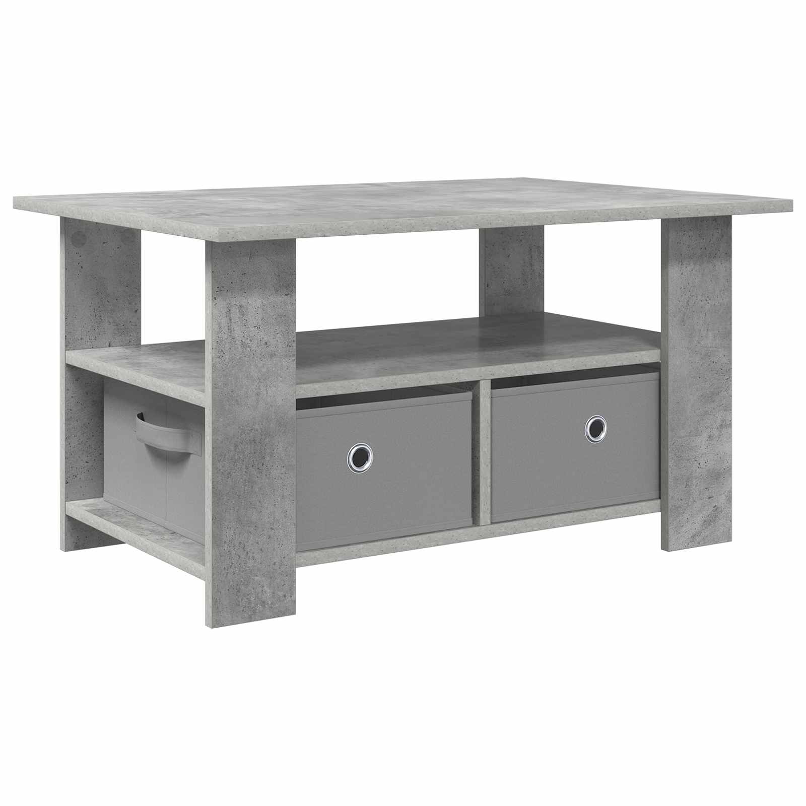 Tavolino da salotto con cassetto Grigio cemento 77 x 55 x 42 cm | homemem39