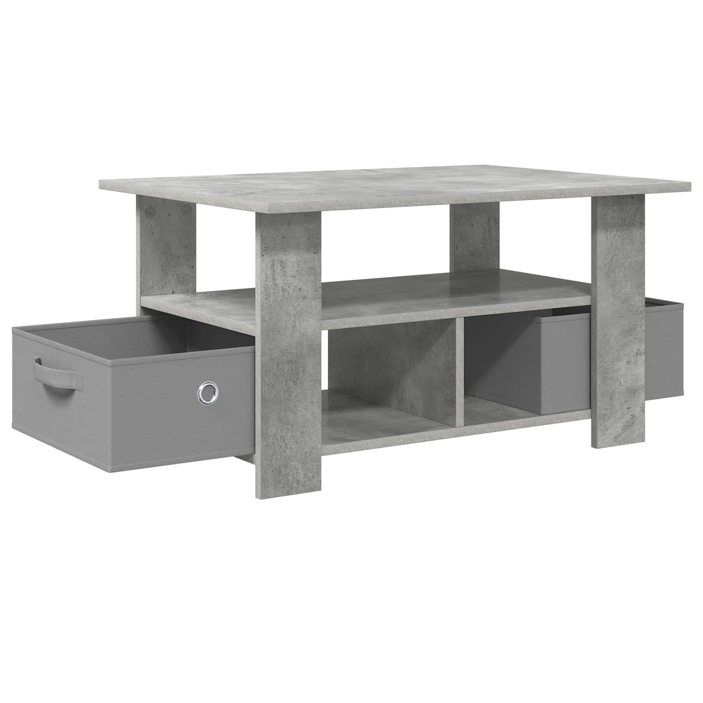 Tavolino da salotto con cassetto Grigio cemento 77 x 55 x 42 cm | homemem39