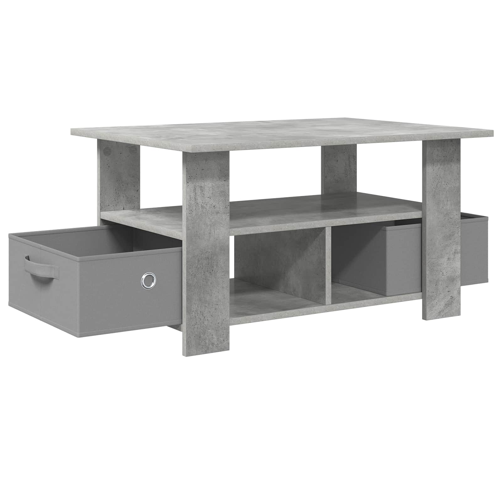 Tavolino da salotto con cassetto Grigio cemento 77 x 55 x 42 cm | homemem39