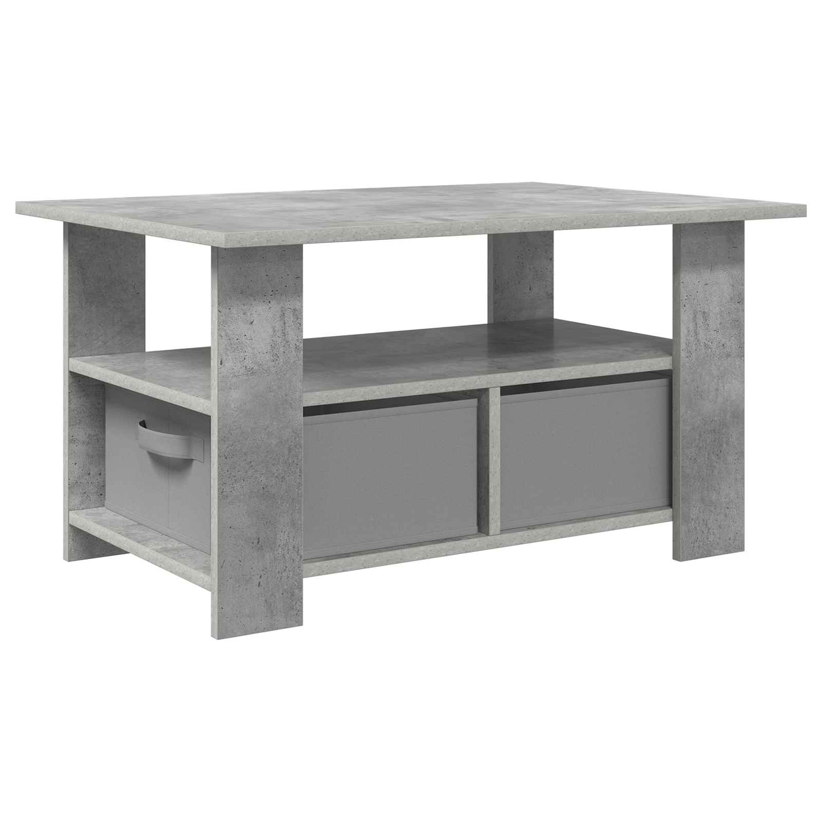 Tavolino da salotto con cassetto Grigio cemento 77 x 55 x 42 cm | homemem39
