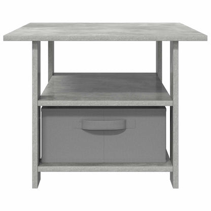 Tavolino da salotto con cassetto Grigio cemento 77 x 55 x 42 cm | homemem39