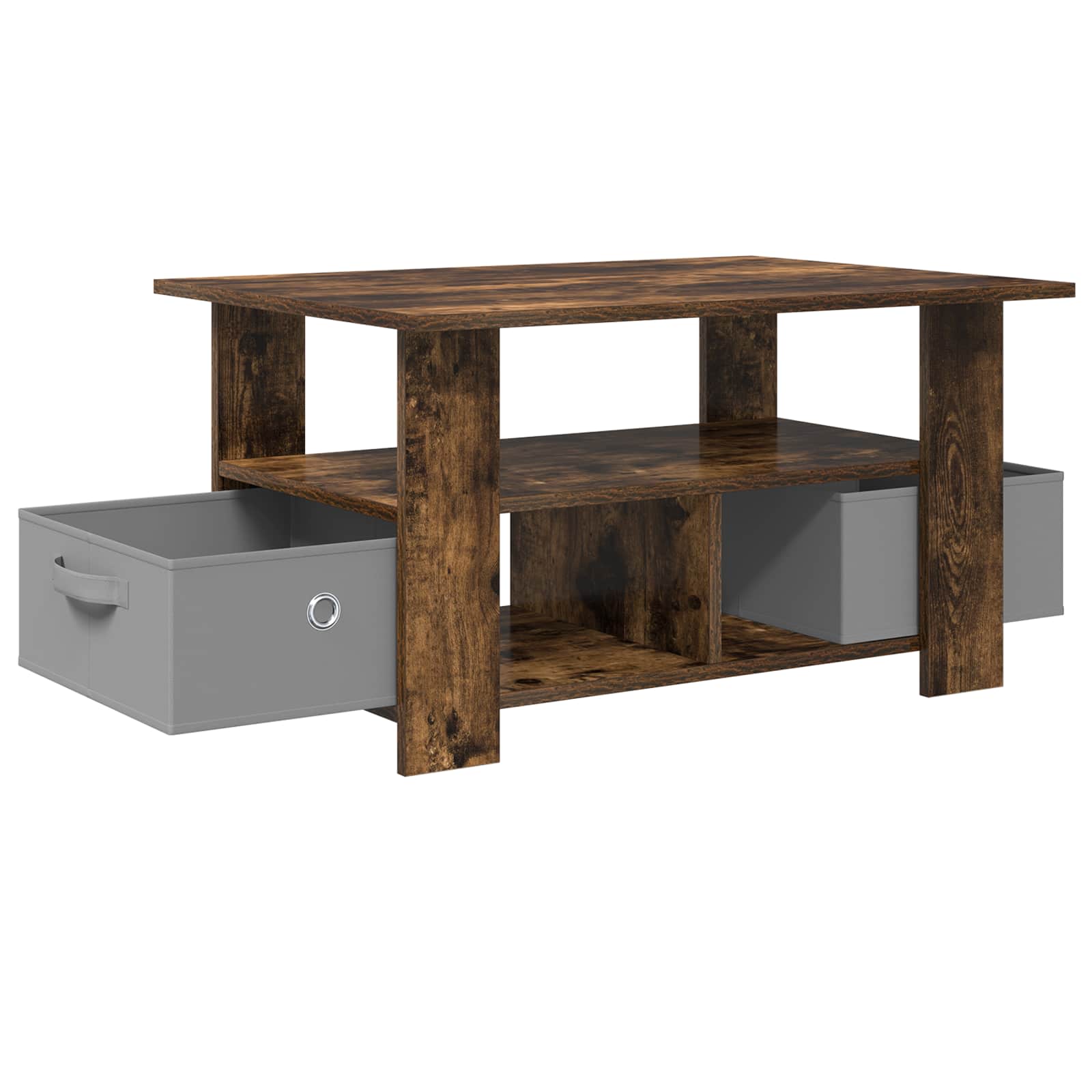 Tavolino da salotto con cassetto Rovere fumé 77 x 55 x 42 cm | homemem39