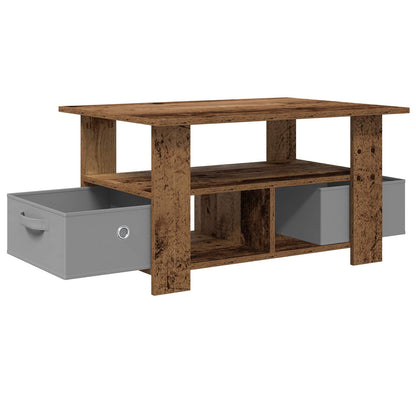 Tavolino da salotto con cassetto Legno vecchio 77 x 55 x 42 cm | homemem39