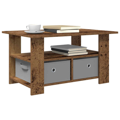 Tavolino da salotto con cassetto Legno vecchio 77 x 55 x 42 cm | homemem39
