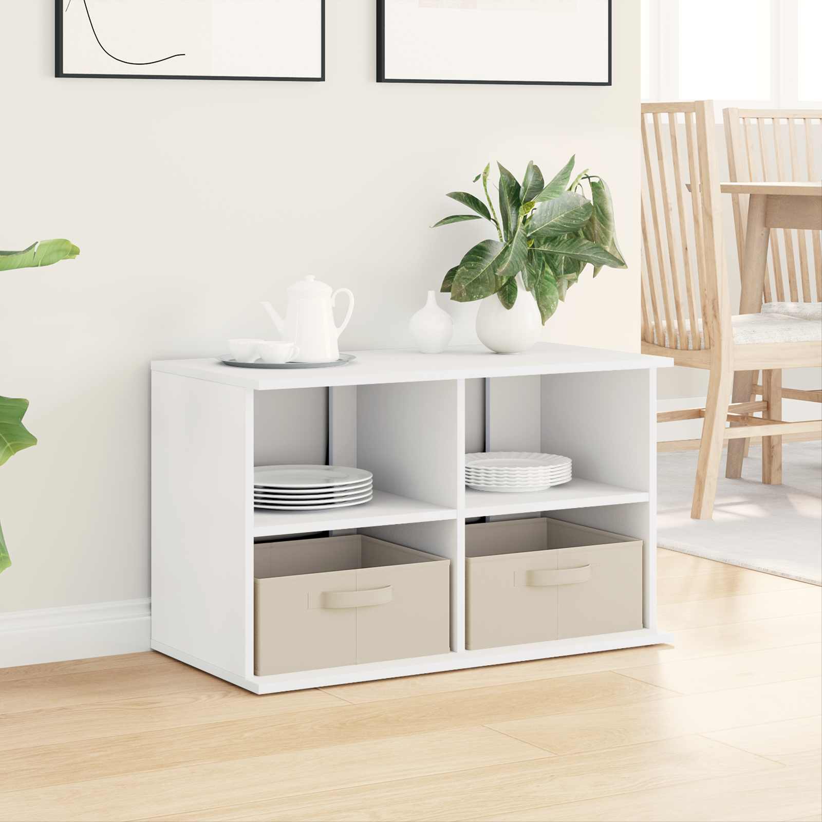 Supporto TV con cassetto Bianco 79 x 40 x 48 cm | homemem39
