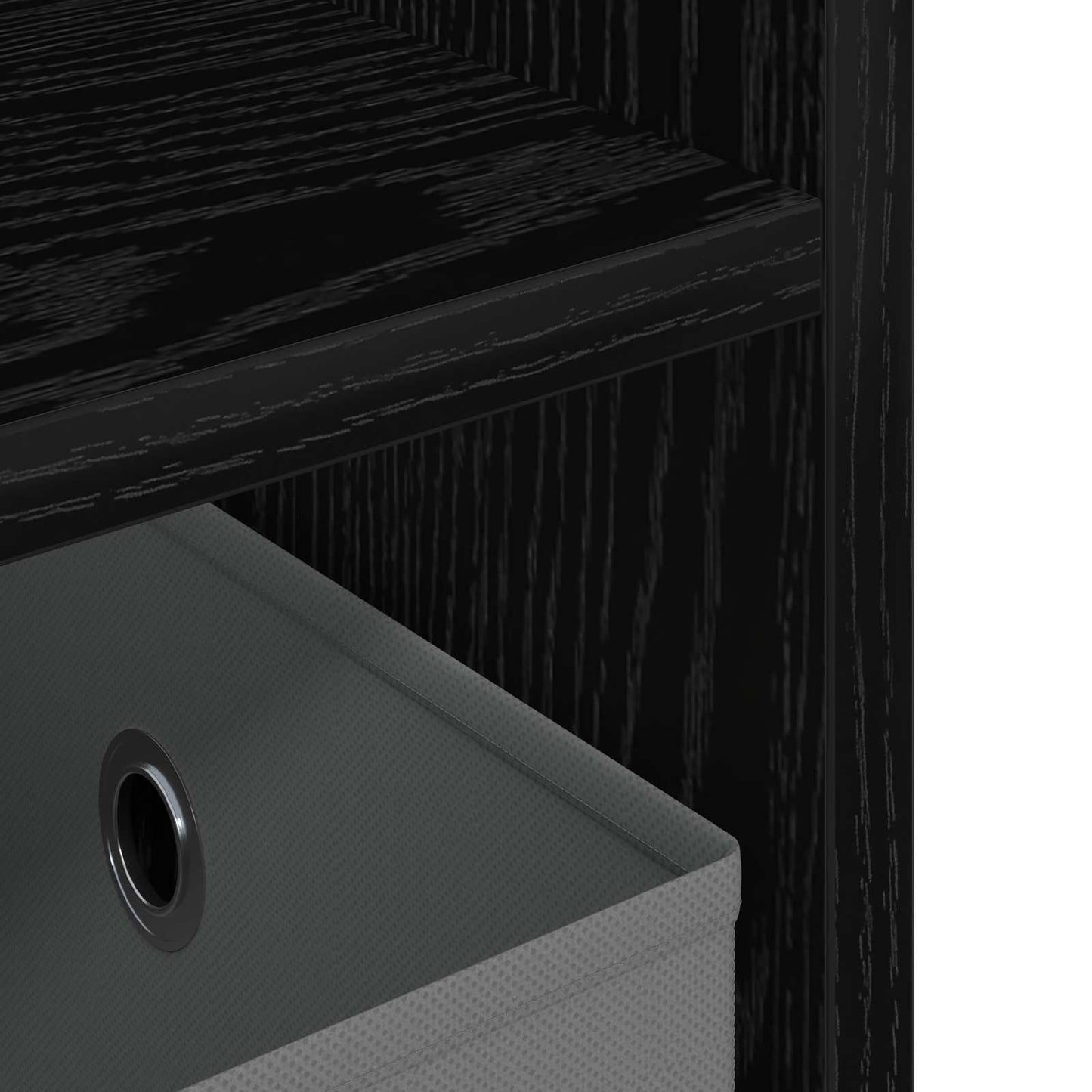 Supporto TV con cassetto Rovere Nero 79 x 40 x 48 cm