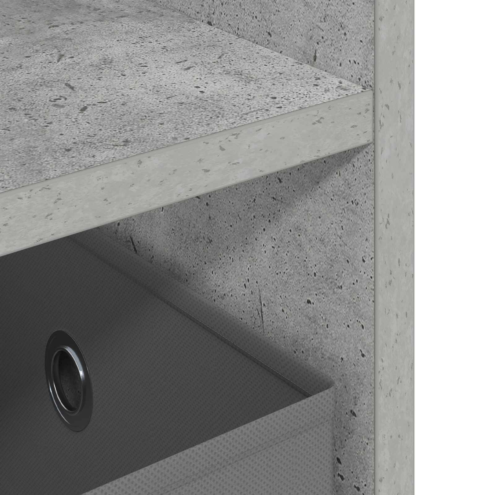 Supporto TV con cassetto Grigio cemento 79 x 40 x 48 cm | homemem39