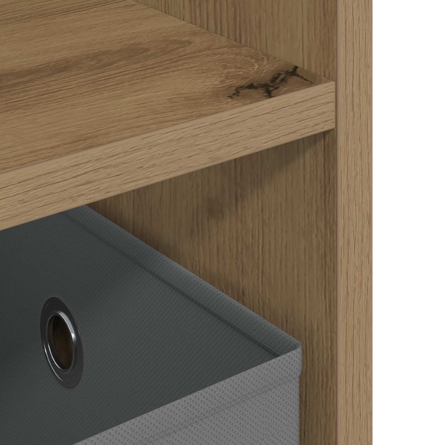 Supporto TV con cassetto Rovere artigianale 79 x 40 x 48 cm | homemem39