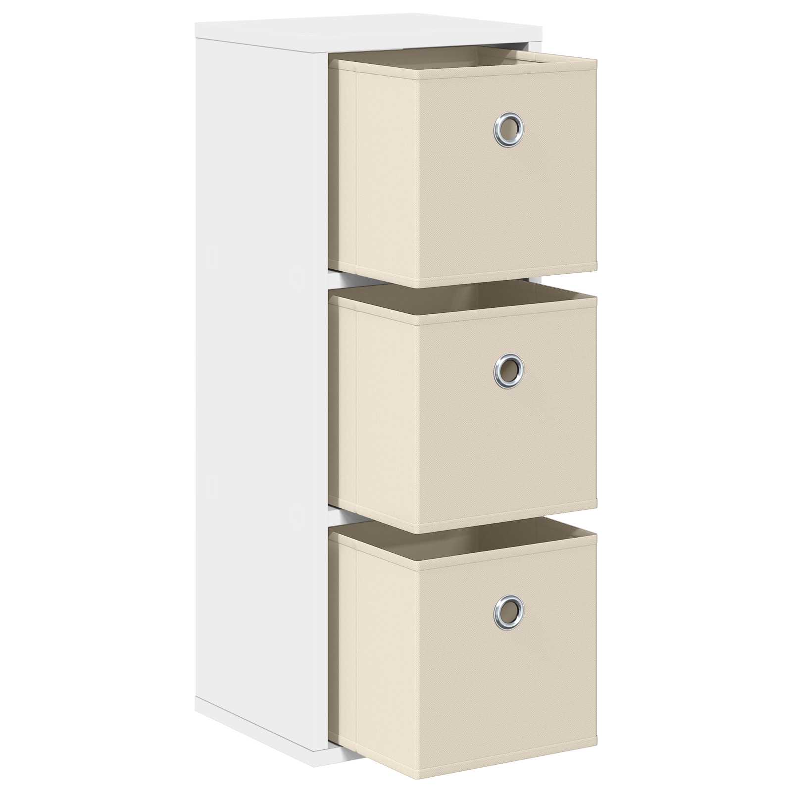 Credenza con cassetto Bianco 25,5 x 22 x 69,5 cm | homemem39