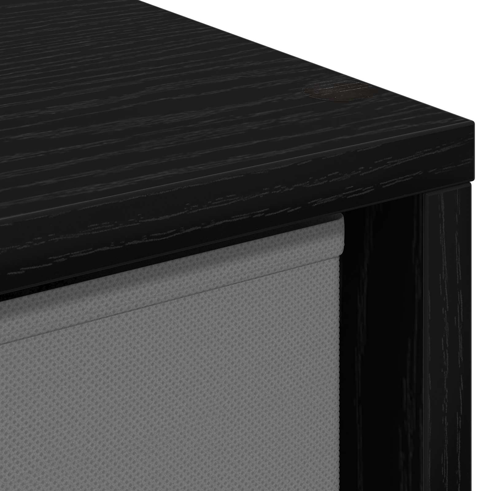 Credenza con cassetto Rovere Nero 25,5 x 22 x 69,5 cm | homemem39