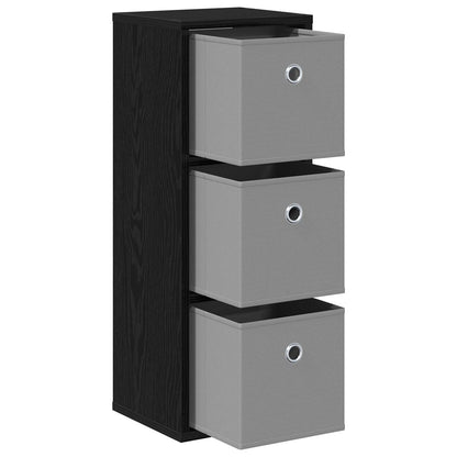 Credenza con cassetto Rovere Nero 25,5 x 22 x 69,5 cm | homemem39