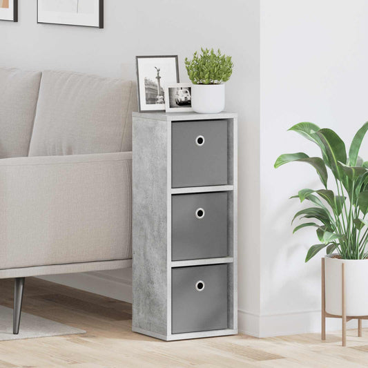 Credenza con cassetto Grigio cemento 25,5 x 22 x 69,5 cm | homemem39