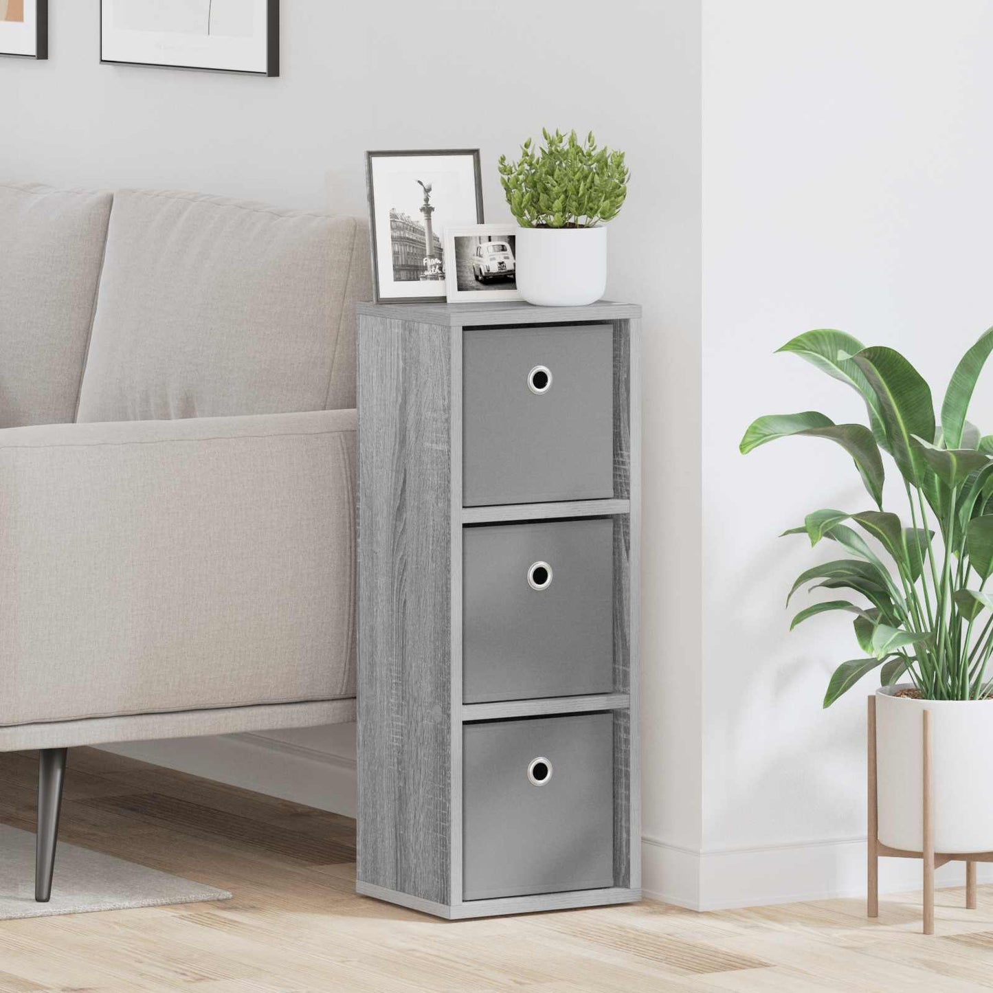 Credenza con cassetto Grigio Sonoma 25,5 x 22 x 69,5 cm | homemem39