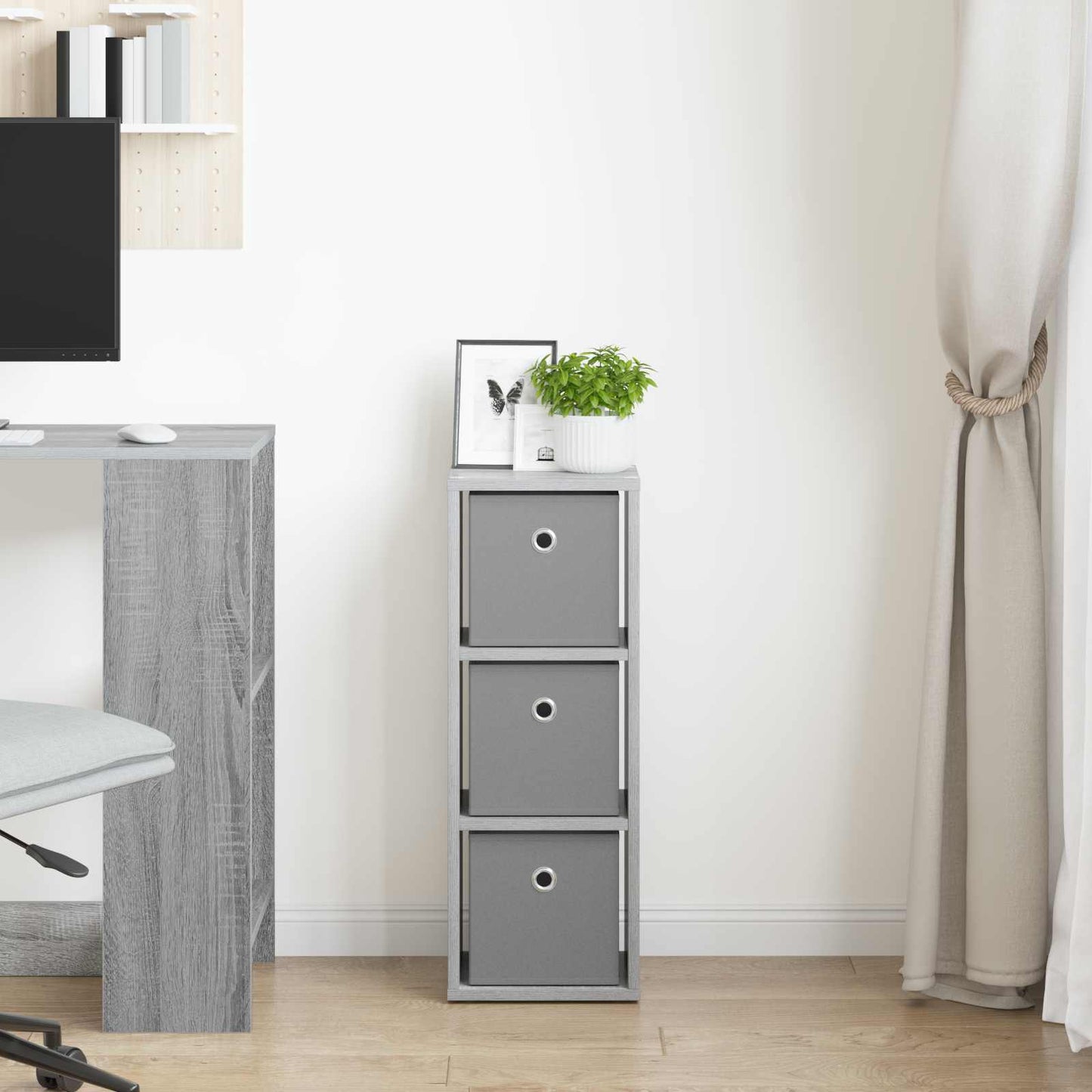 Credenza con cassetto Grigio Sonoma 25,5 x 22 x 69,5 cm