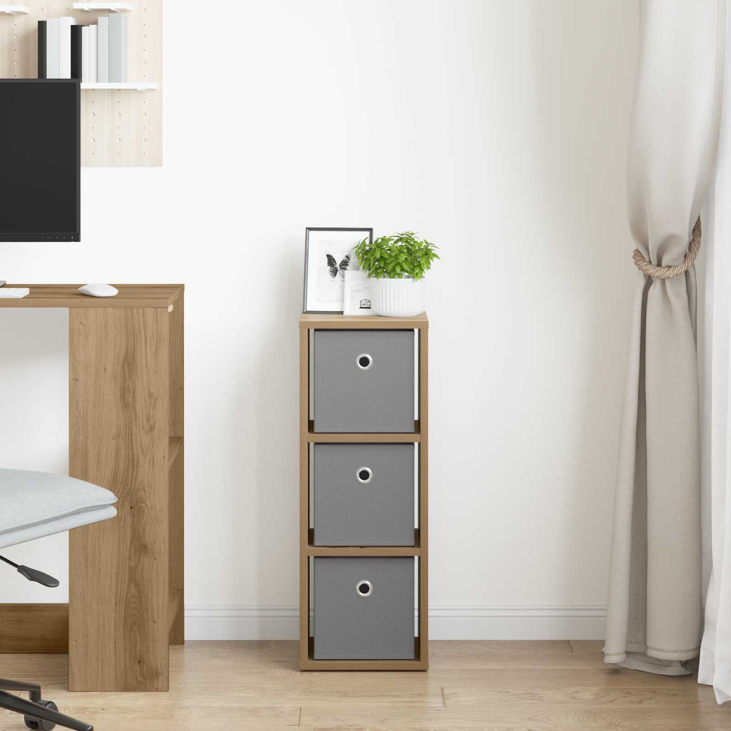 Credenza con cassetto Rovere artigianale 25,5 x 22 x 69,5 cm | homemem39