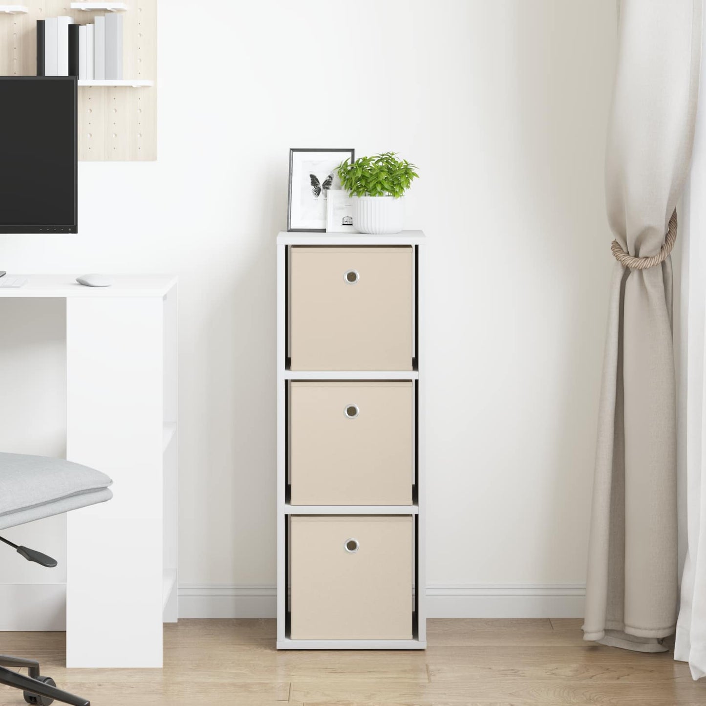 Credenza con cassetto Bianco 30,5 x 27 x 84,5 cm | homemem39