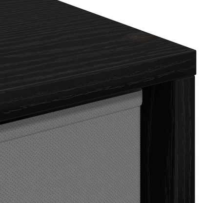 Credenza con cassetto Rovere Nero 30,5 x 27 x 84,5 cm | homemem39