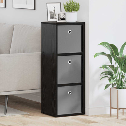 Credenza con cassetto Rovere Nero 30,5 x 27 x 84,5 cm