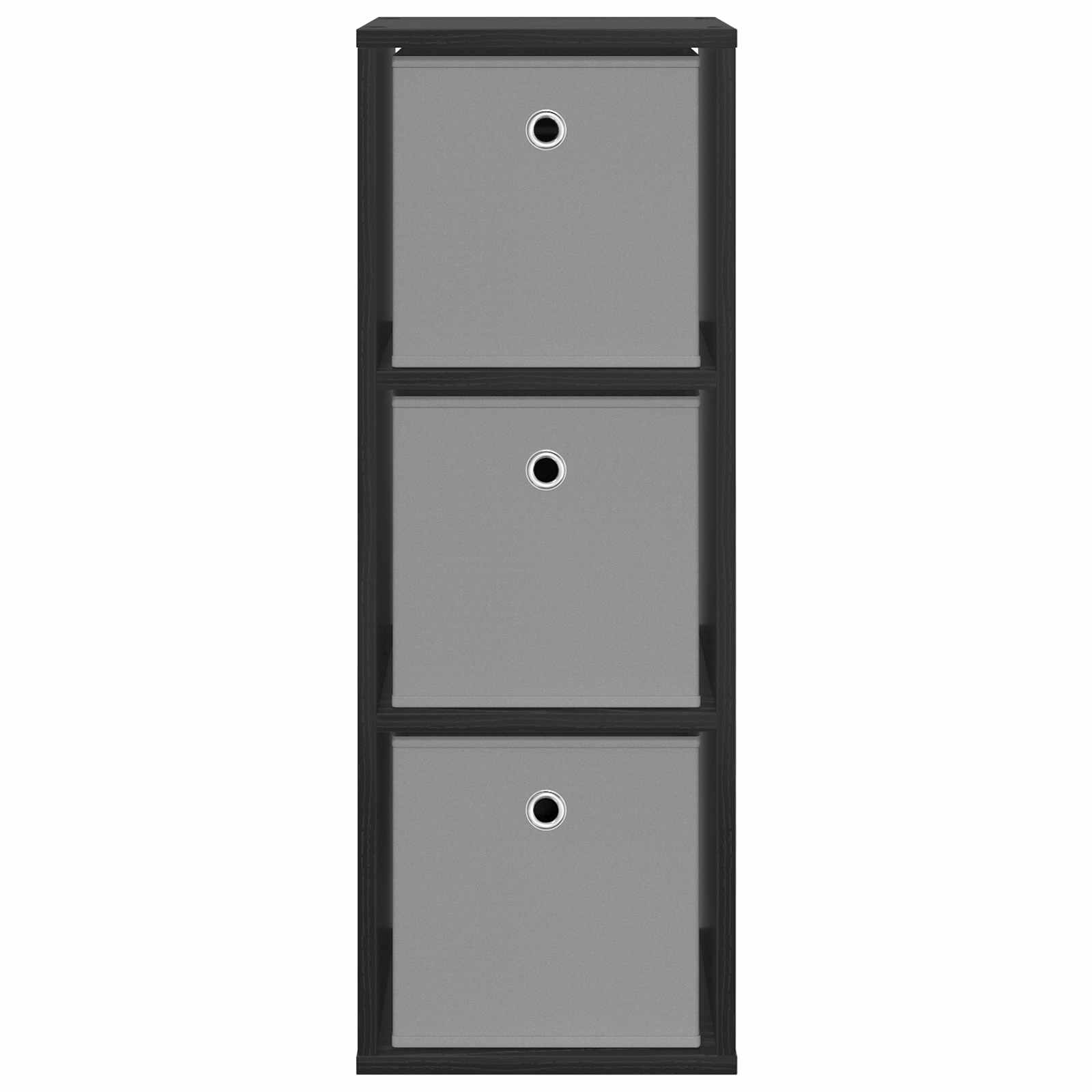 Credenza con cassetto Rovere Nero 30,5 x 27 x 84,5 cm | homemem39