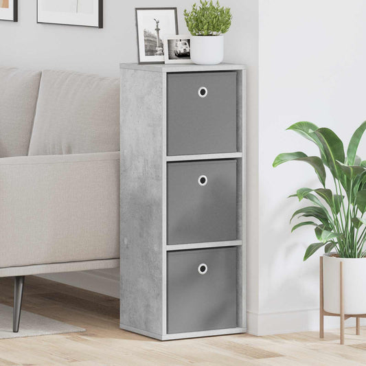 Credenza con cassetto Grigio cemento 30,5 x 27 x 84,5 cm