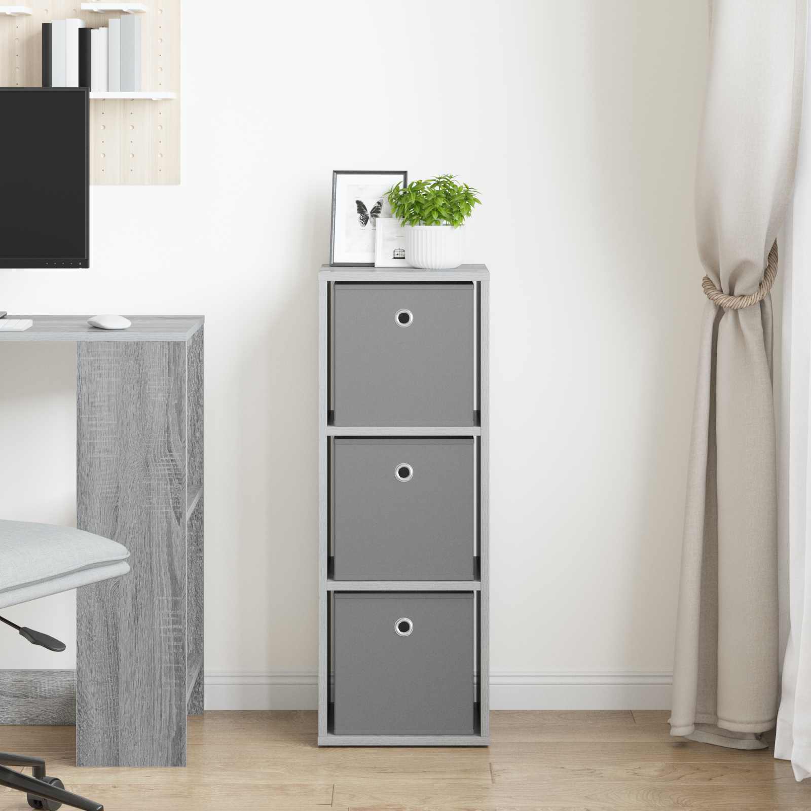 Credenza con cassetto Grigio Sonoma 30,5 x 27 x 84,5 cm | homemem39