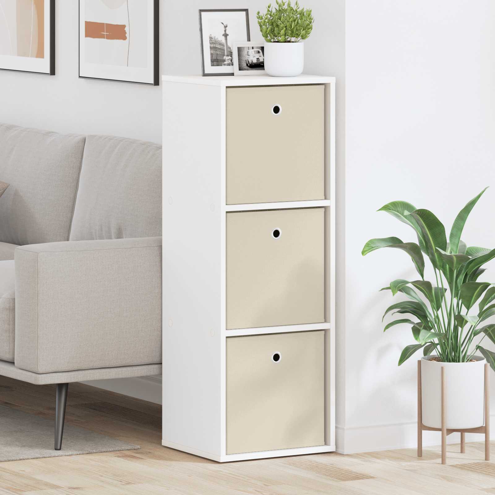Credenza con cassetto Bianco 35 x 32 x 99,5 cm | homemem39