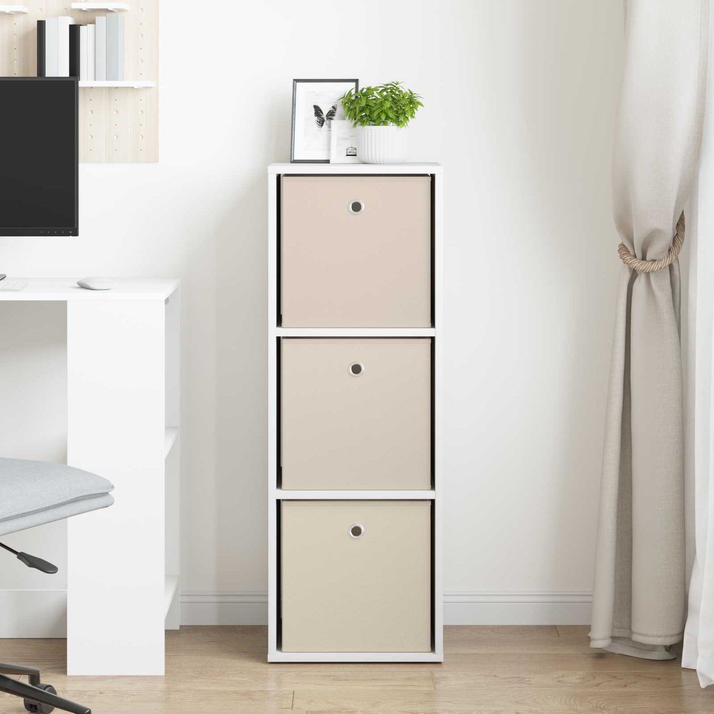 Credenza con cassetto Bianco 35 x 32 x 99,5 cm | homemem39