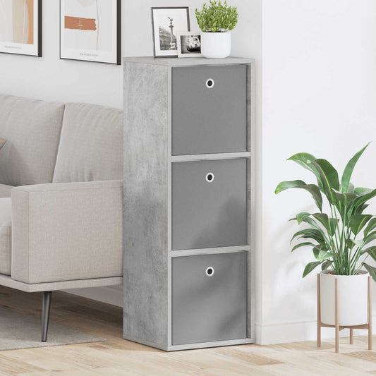 Credenza con cassetto Grigio cemento 35 x 32 x 99,5 cm