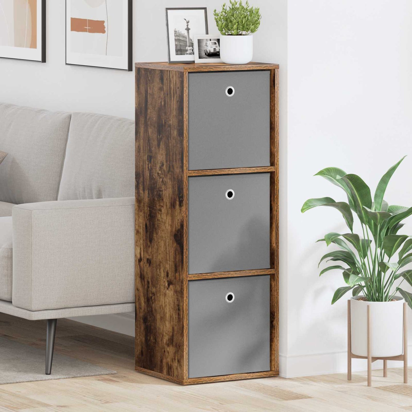 Credenza con cassetto Rovere fumé 35 x 32 x 99,5 cm | homemem39