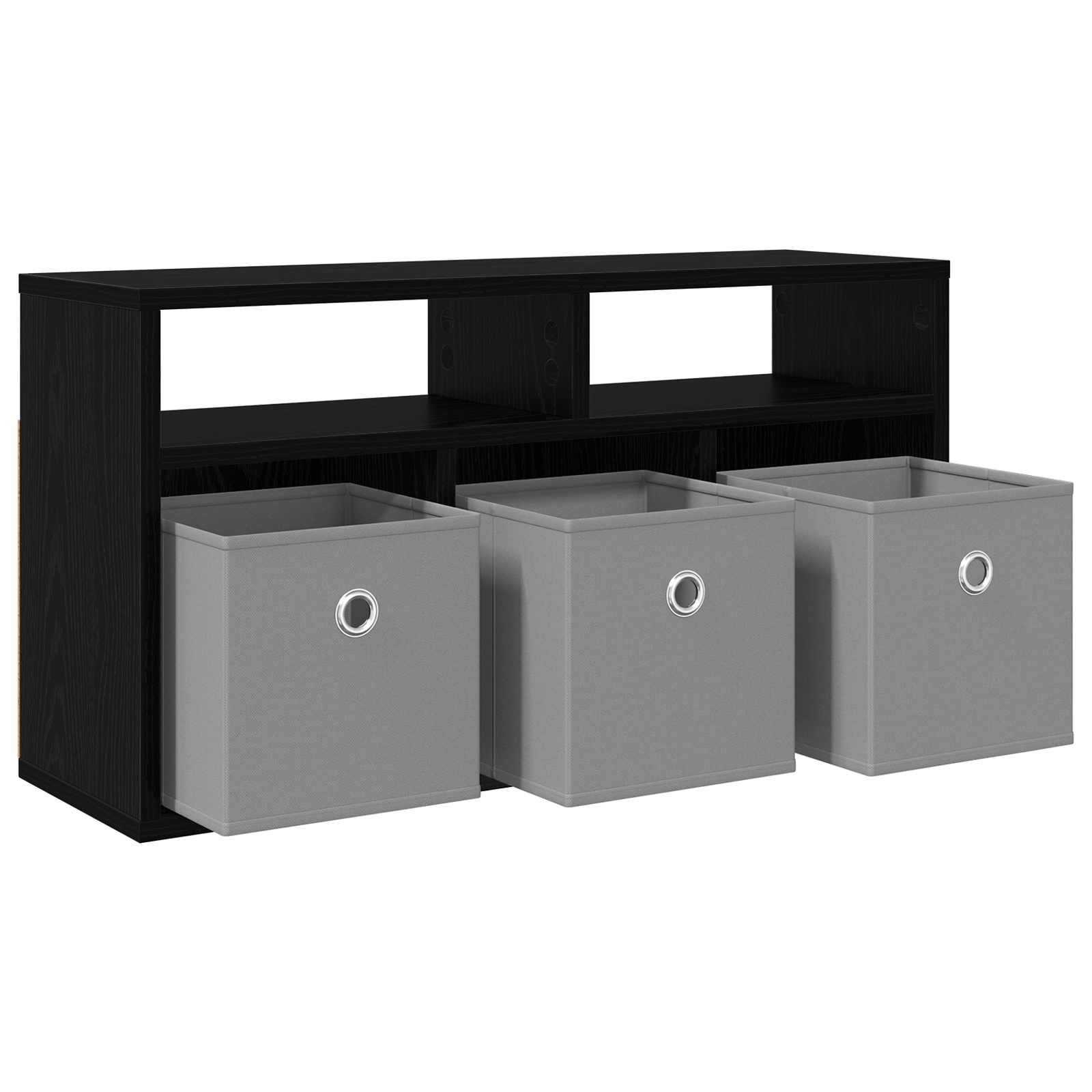 Lowboard con cassetto Rovere Nero 72 x 22,5 x 38 cm | homemem39