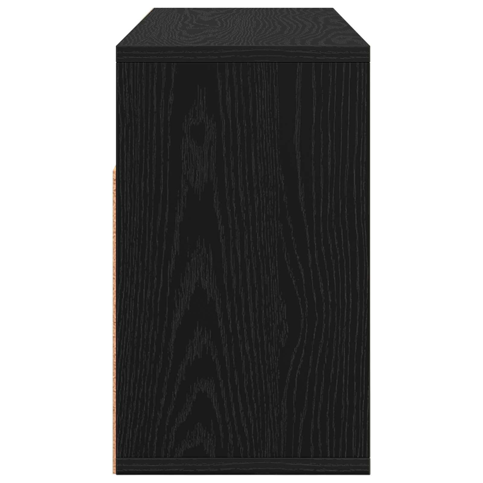 Lowboard con cassetto Rovere Nero 72 x 22,5 x 38 cm | homemem39