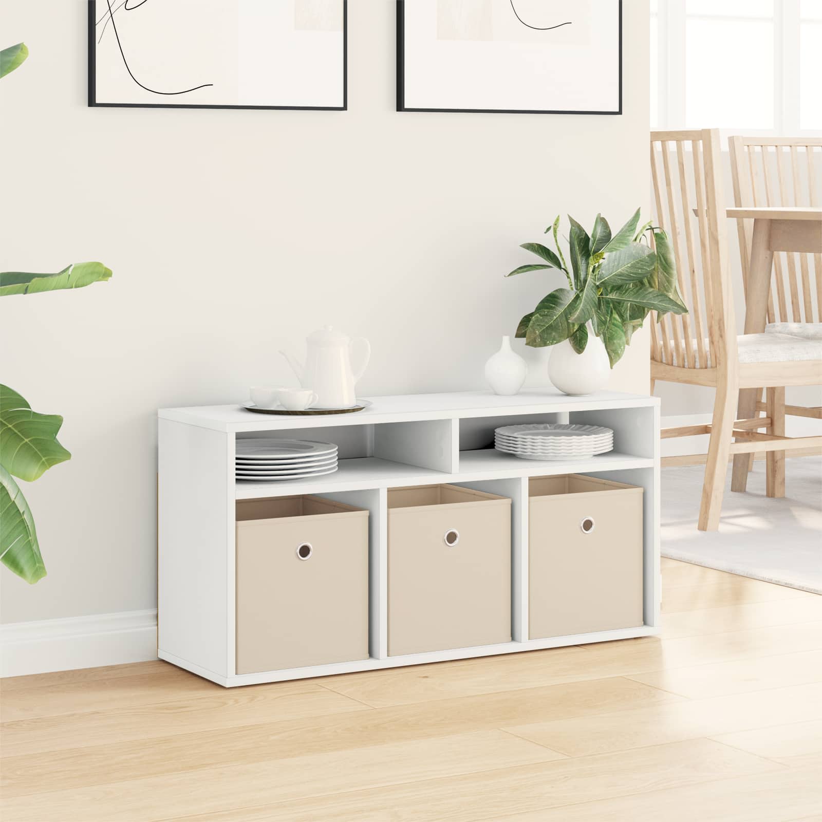 Lowboard con cassetto Bianco 87 x 27,5 x 43 cm | homemem39