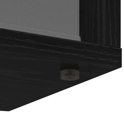 Lowboard con cassetto Rovere Nero 87 x 27,5 x 43 cm