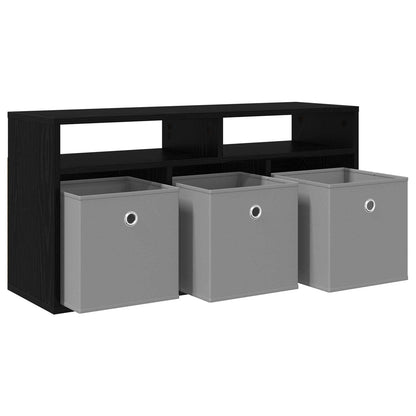 Lowboard con cassetto Rovere Nero 87 x 27,5 x 43 cm