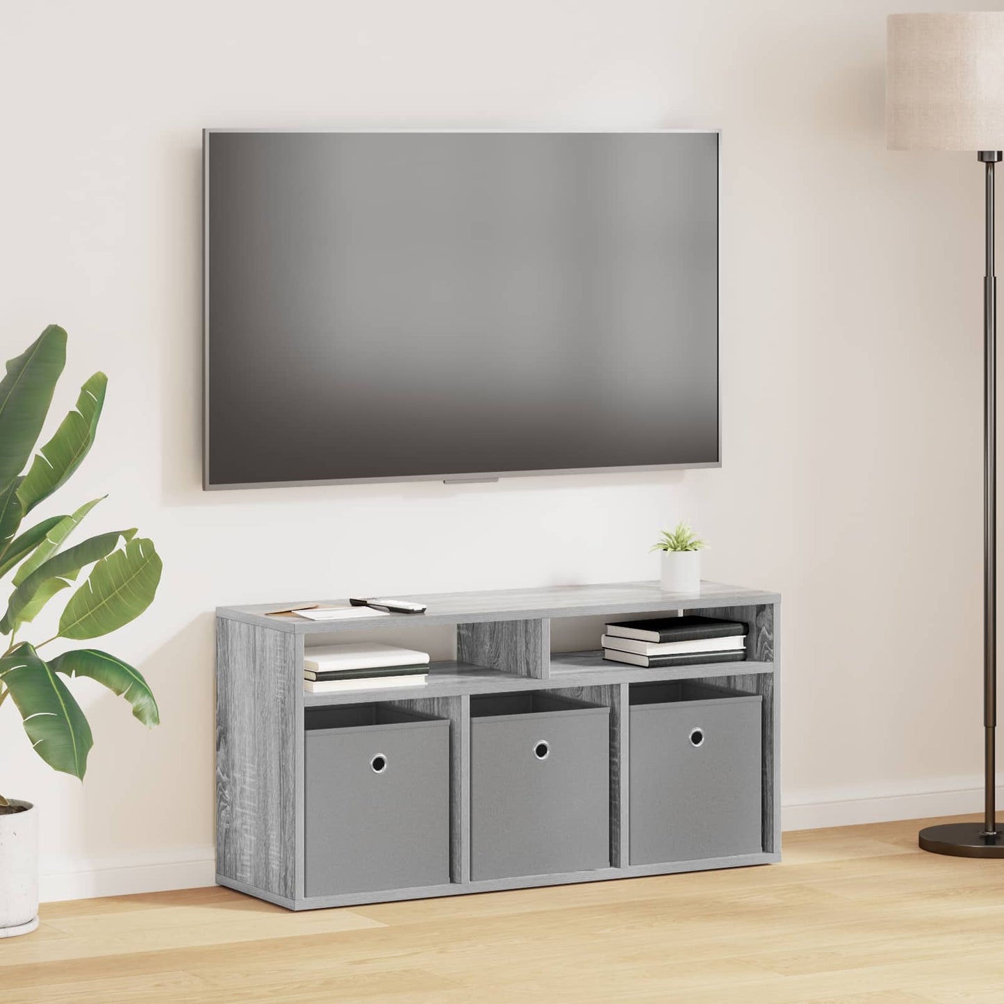 Lowboard con cassetto Grigio Sonoma 87 x 27,5 x 43 cm