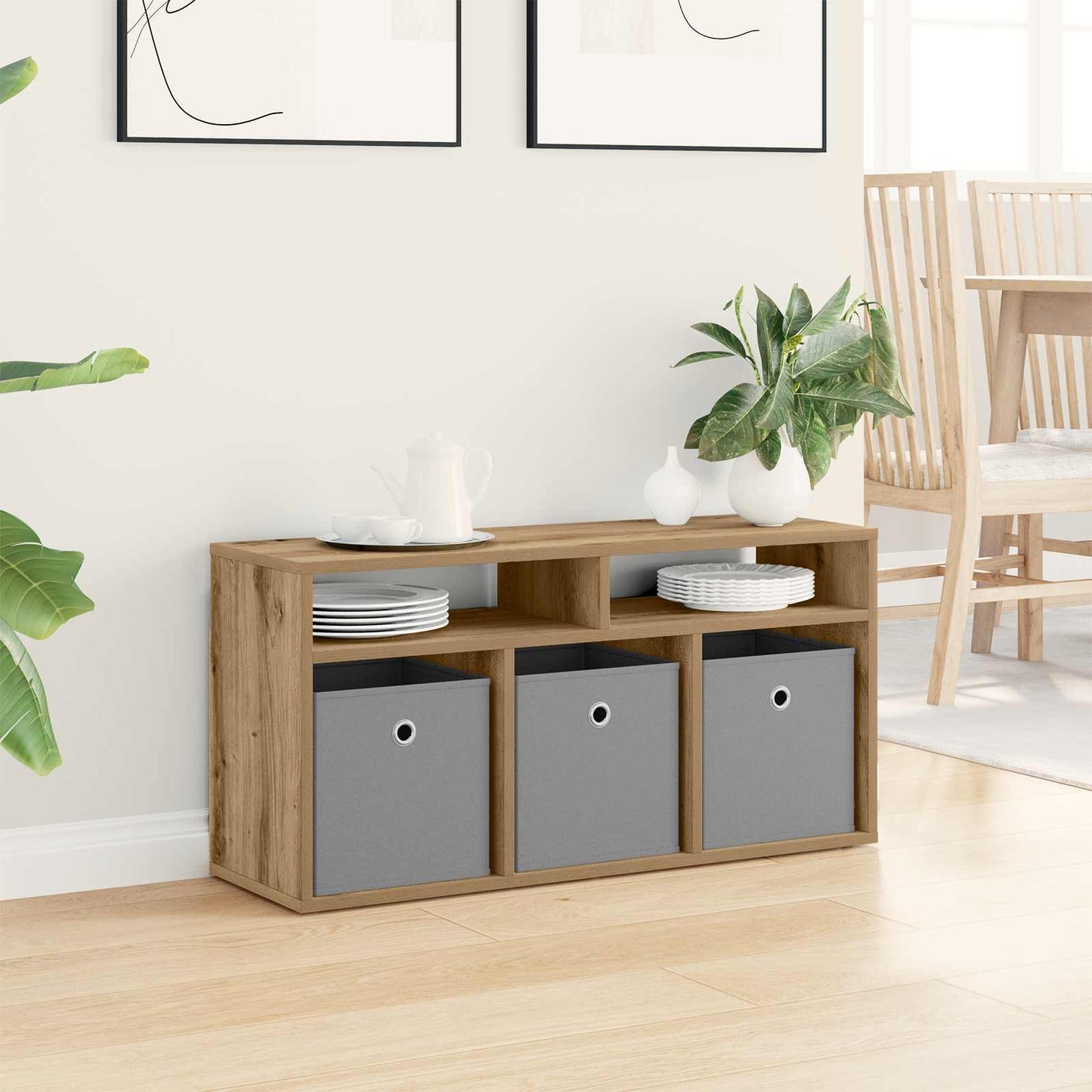 Lowboard con cassetto Rovere artigianale 87 x 27,5 x 43 cm | homemem39