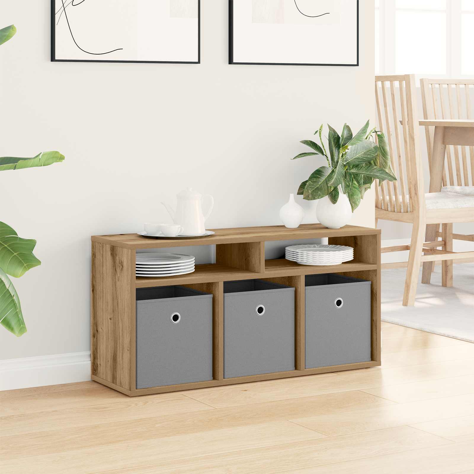 Lowboard con cassetto Rovere artigianale 87 x 27,5 x 43 cm | homemem39