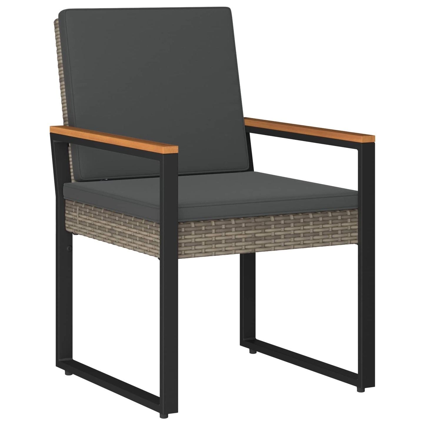 Set Mobili da Esterno 4 pcs Grigio e Grigio Scuro polyrattan | homemem39