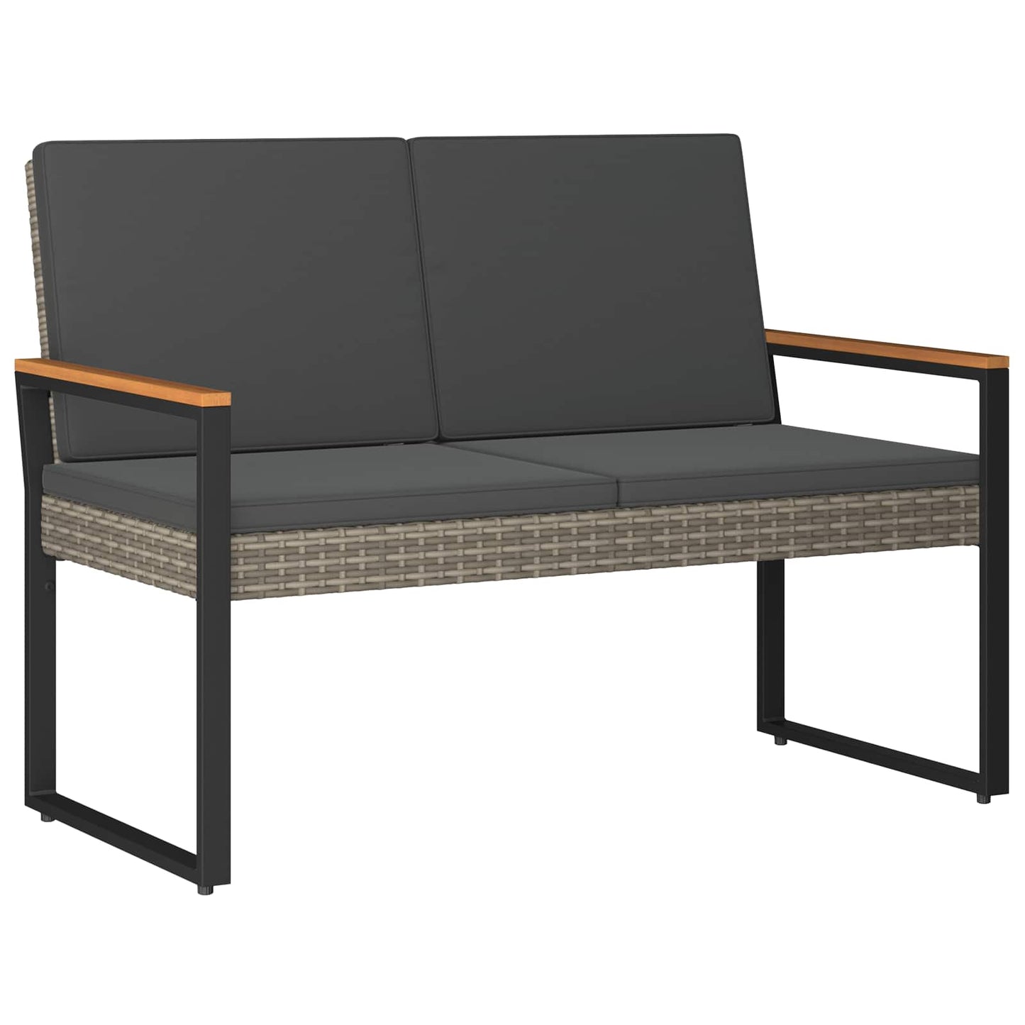 Set Mobili da Esterno 4 pcs Grigio e Grigio Scuro polyrattan | homemem39
