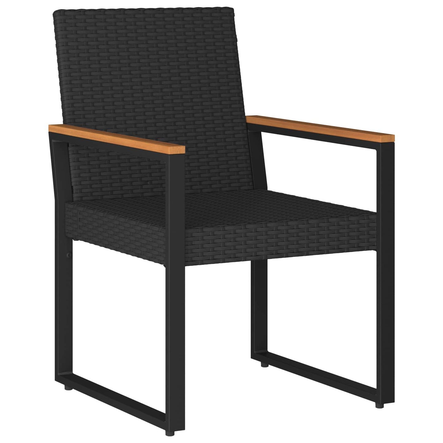Set Mobili da Esterno 3 pcs Nero e Turchese polyrattan | homemem39