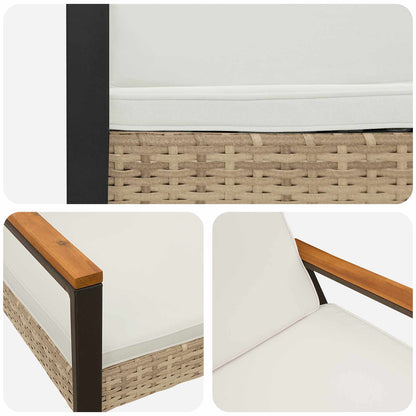 Panchina da esterno Beige e Bianco Crema 107 x 61 x 80 cm | homemem39