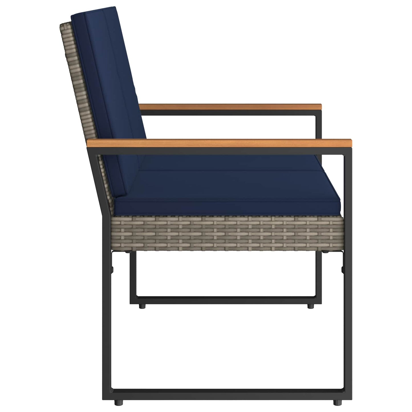 Panchina da esterno Grigio e Blu Navy 107 x 61 x 80 cm | homemem39
