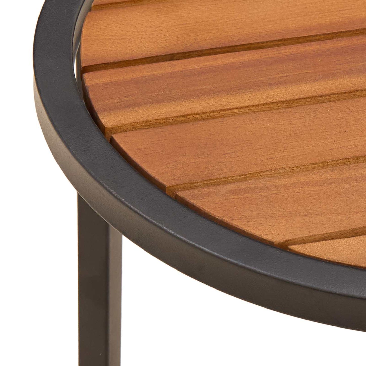 Set di Tavolini da Caffè 2 pcs Naturale e Nero 55 x 55 x 45 cm | homemem39