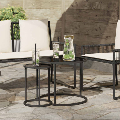 Set di Tavolini da Caffè 2 pcs 55 x 55 x 45 cm acciaio | homemem39