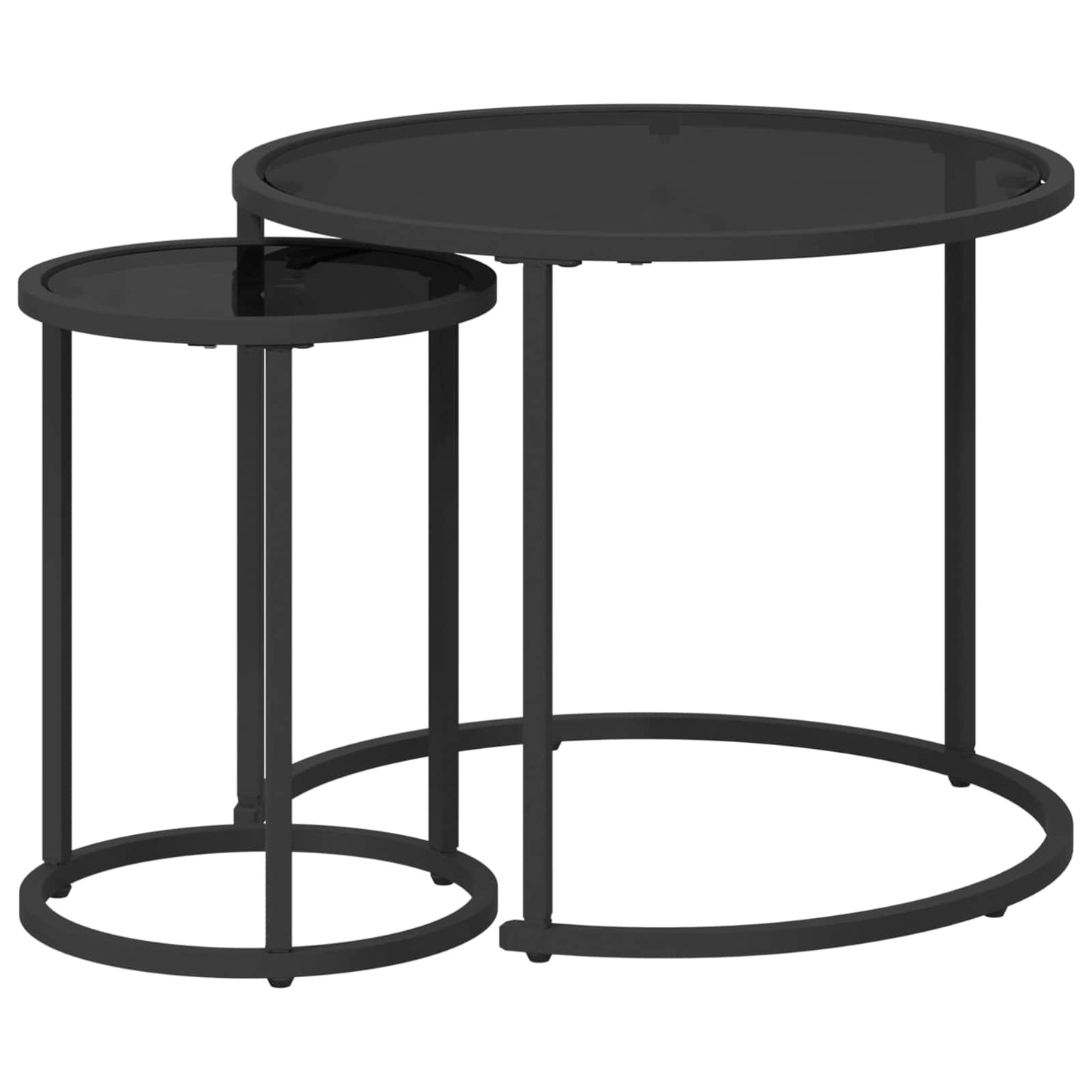 Set di Tavolini da Caffè 2 pcs 55 x 55 x 45 cm acciaio | homemem39
