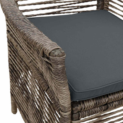 Sedia da esterno 2 pcs Grigio e Grigio Scuro polyrattan | homemem39