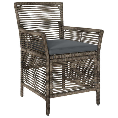 Sedia da esterno 2 pcs Grigio e Grigio Scuro polyrattan