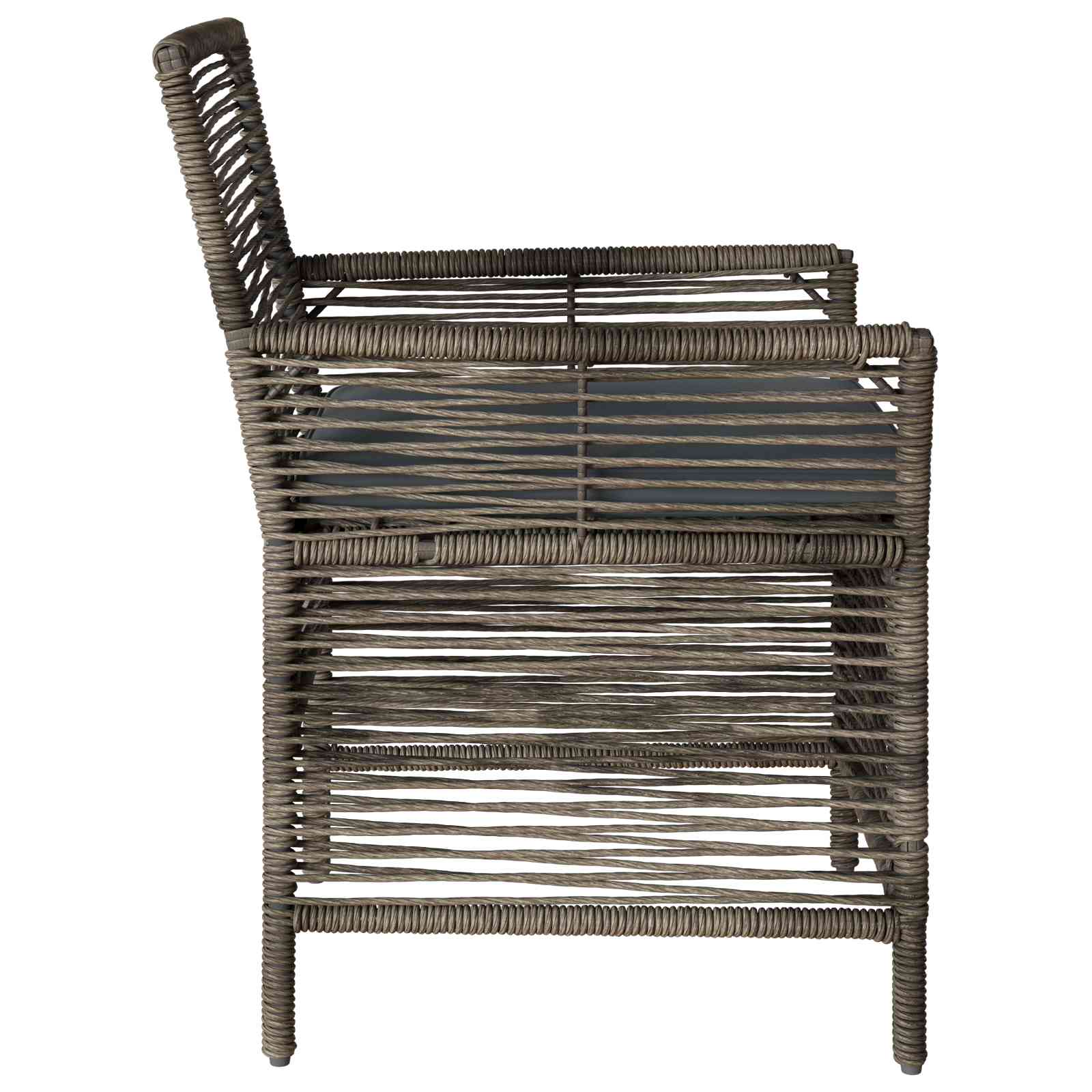 Sedia da esterno 2 pcs Grigio e Grigio Scuro polyrattan | homemem39