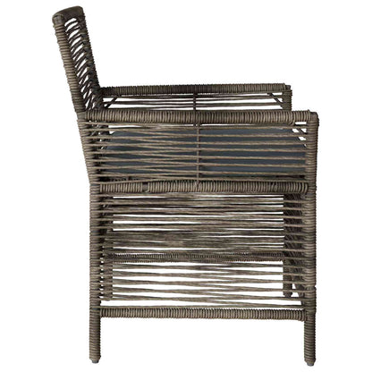 Sedia da esterno 2 pcs Grigio e Grigio Scuro polyrattan | homemem39
